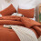 King Size Comforter Set Burnt Orange 3 pcs 8