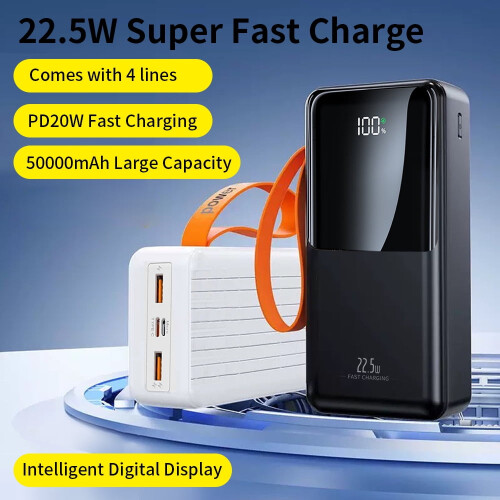 Τροφοδοτικό Xhy40000mAh Εξωτερικός φορτιστής μπαταρίας γρήγορης φόρτισης 20W 1