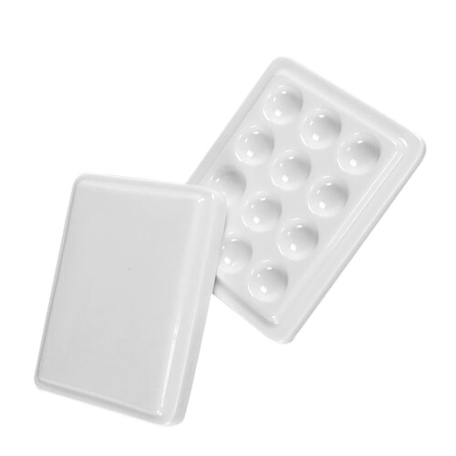 1Pack Artist Mixing Palette for Professionals and Students White Rectangular 2