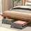 2-Pack Under Bed Storage Boxes with Wheels, Clear Lid and 4