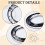 Conjunto de 8 ilhós de plástico para cortina, estilo romano, com diâmetro interno de 4,5 cm (1,77 polegadas), ideais para varões de portas e 6