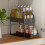 Multifunctional Kitchen Rack Pull-Out Spice Rack Double-Layer Cabinet Storage Rack Black 4