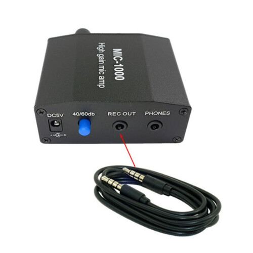 Portable Microphone Amplifier Audio Amp High Sensitivity Alc Automatic Level Control 1000 Times Amplification.