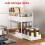 Multifunctional Kitchen Rack Pull-Out Spice Rack Double-Layer Cabinet Storage Rack White 5
