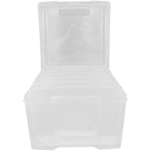 Storage Cases Transparent Plastic PP 6Pcs 8.3x8.3x6.3in 2