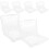 Storage Cases Transparent Plastic PP 6Pcs 8.3x8.3x6.3in 4
