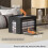 3-Pack Linen Foldable Storage Bins with Clear Windows 2