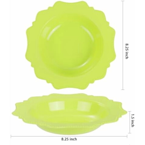 60 τεμάχια λευκά πλαστικά μπολ μιας χρήσης 12oz 2