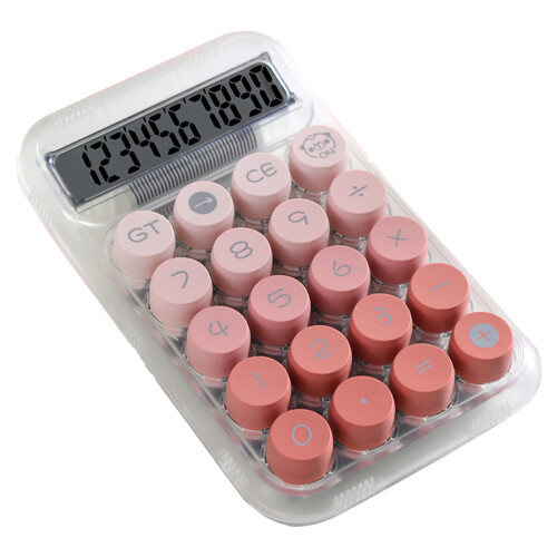 Pink Desktop Calculator, 95 x 150mm, Simple Digital Display 1