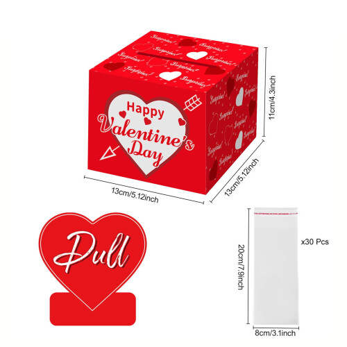 Alla hjärtans dag kontantöverraskningsask pappersmaterial 1-pack 2