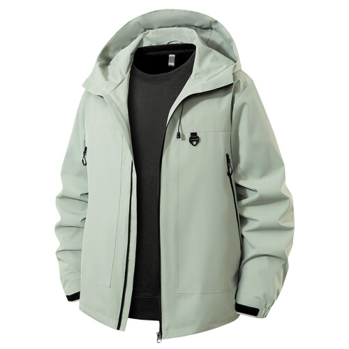 Kukoosong Ανδρικό Μπουφάν Softshell με Κουκούλα, Αδιάβροχο, Ελαφρύ Αντιανεμικό, 1