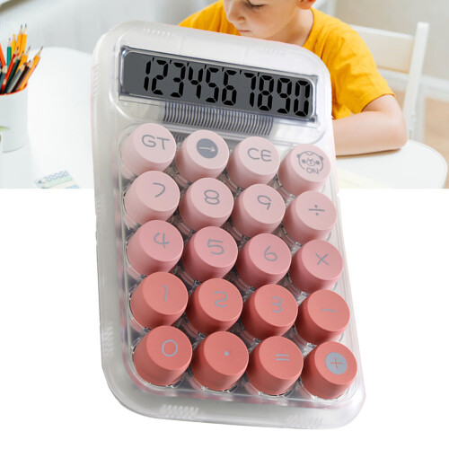 Pink Desktop Calculator, 95 x 150mm, Simple Digital Display 2