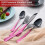 Stainless Steel Flatware Set Purple-Red Black 20-Piece 4