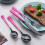 Stainless Steel Flatware Set Purple-Red Black 20-Piece 7