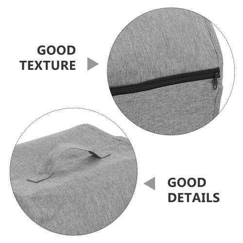 Harmaa ompelukoneen kantolaukku pölysuojalla ja 2
