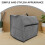Oxford Cloth Sewing Machine Cover Grey with Pockets for Overlock 8