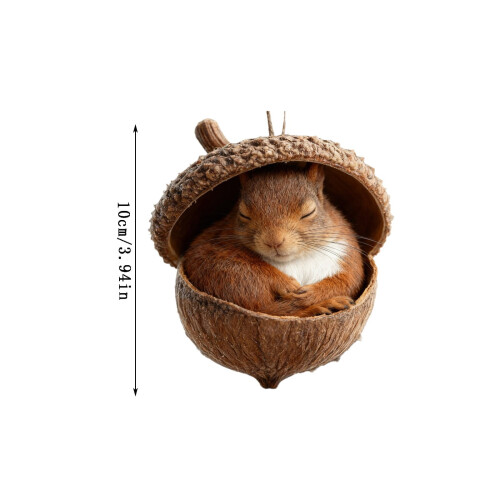 Handgjorda ekollonprydnader i skogsdjurstil, 10 cm 1