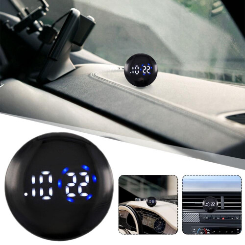 Car Dashboard Clock - Digital Stick-On, ABS, 4x4cm 2