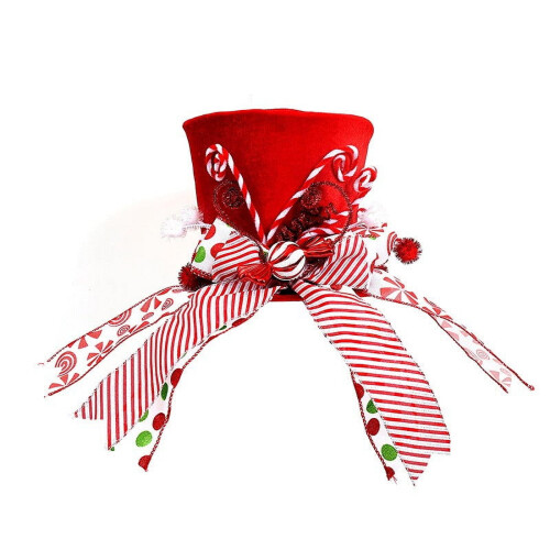 Christmas Tree Topper Hat with Candy Star Bow 1