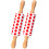 Rolling Pin Red 2Pcs 9.25x1.65in 3