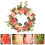 Realistic Dahlia Wreath Plastic Decorative Door Hanging 3