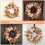 Realistic Dahlia Wreath Plastic Decorative Door Hanging 5