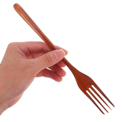 Cabo de madeira para garfo de cozinha, ideal para cozinhar e servir. 1