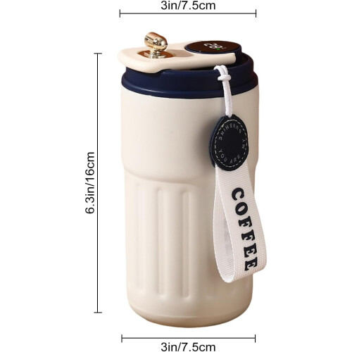 316 Κούπα ταξιδιού από ανοξείδωτο ατσάλι 15oz με ένδειξη θερμοκρασίας, στεγανή 2