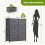 Fabric Dresser with 8 Drawers Gray 2