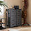 Fabric Dresser with 8 Drawers Gray 5
