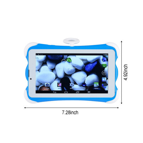 Tablet Android de 7 polegadas para educação infantil, com suporte para cartão SIM, chamadas, bateria de longa duração e cor azul. 1