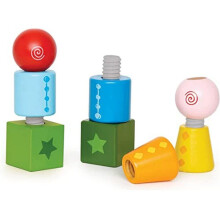 Σετ εκμάθησης ξύλινων τουβλάκια Hape Twist and Turnables