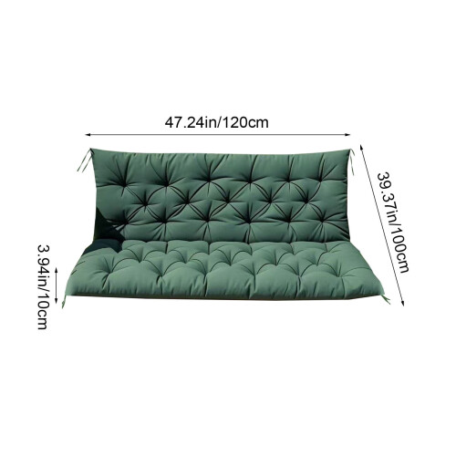 Almofada para banco de 119 x 99 cm (47 x 39 polegadas), resistente à água, para uso interno e externo. 2