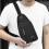 Αδιάβροχο σακίδιο πλάτης crossbody με οπές USB και ακουστικών, πολυχρηστική τσάντα 7