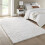 5x8 ft White Shaggy Area Rug, Ultra-Soft Polyester 3