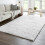 5x8 ft White Shaggy Area Rug, Ultra-Soft Polyester 5