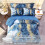 Blue comforter set capri blue gold marble full 6 pc 4