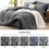 Queen Comforter Set 7-Piece Microfiber Beige 4
