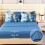 Blue comforter set capri blue gold marble full 6 pc 5