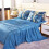 Blue comforter set capri blue gold marble full 6 pc 6