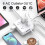 Sur Protector Power Strip: 6ft Flat Plug, 8 Outlets + 4 USB (1C), 3-Side Extender, White, ETL Listed 2