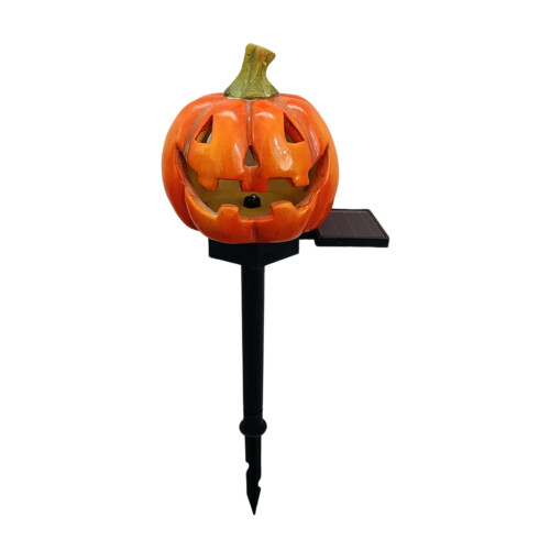 Halloween Solar Ground Light, Orange Resin, 1 pc 1