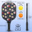 Σετ κουπιών Pickleball από fiberglass με λουλούδια, 2 μπάλες και τσάντα, συμβατό με παιχνίδι 4