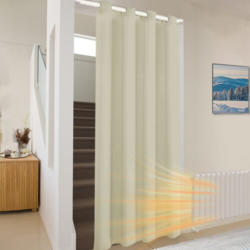 Cortina térmica acolchoada para porta 43x80 polegadas ou 52x80 polegadas 1