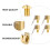Tire Valve Thread Brass 4Pcs 1.1In 5