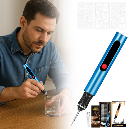 Engraving Pen Rotary Tool with30Bits Pads Blue12.5cm 1