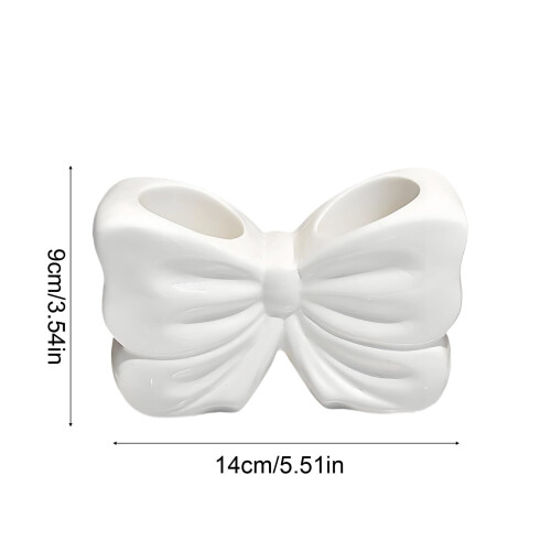 Bow-shaped toothbrush holder resin countertop organizer 2