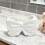 Bow-shaped toothbrush holder resin countertop organizer 6