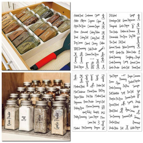 274X Printed Spice Jar and Pantry Label Chalkboard Stickers E2O3 1