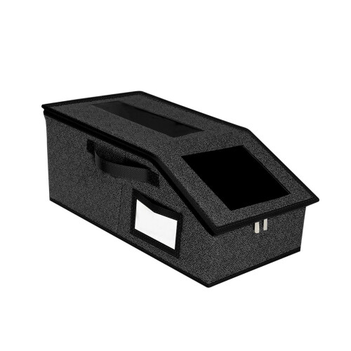 Stackable Baseball Cap Storage Box with Clear Window Holds Up to 30 Hats for Closet Organization 1